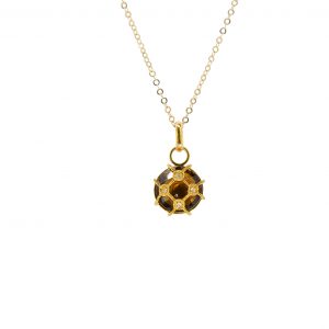 JUDE FRANCES 18Kt Gold Smoky Topaz and Diamond Pendant